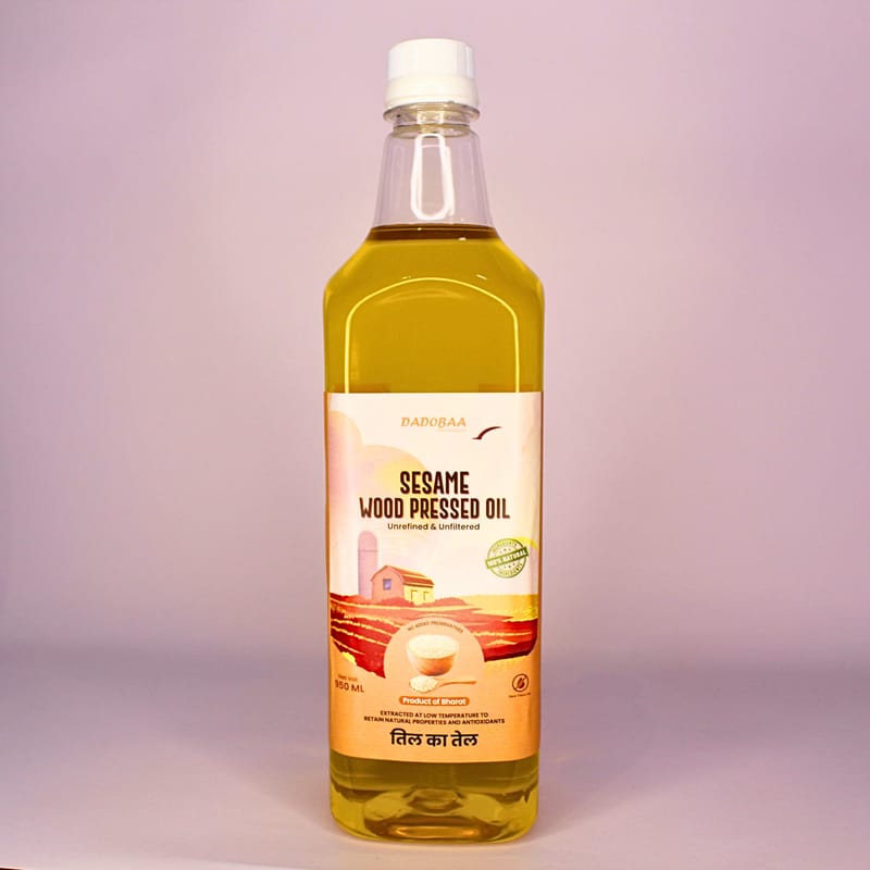 White Sesame Wood Pressed Oil - Dadobaa